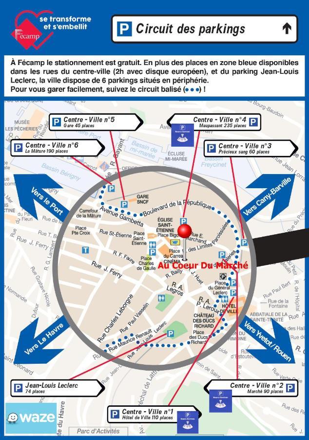 Apartmán Au Coeur Du Marche 4 Etoiles Fécamp Exteriér fotografie